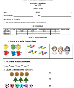2026 PRE-PRIMARY (PP2) MID TERM EXAMS WITH MARKING SCHEMES- SET 2