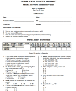 2026 GRADE 4 END TERM ASSESSMENT – TERM 2