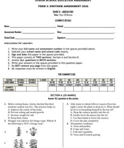 2026 Grade 9 Agriculture and Nutrition End of Term 2  Exam with Marking Scheme