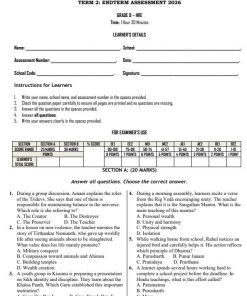 2026 Grade 9 HRE End of Term 2  Exam with Marking Scheme