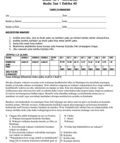 2026 Grade 9 Kiswahili Paper 1 End of Term 2  Exam with Marking Scheme