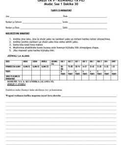 2026 Grade 9 Kiswahili Paper 2 End of Term 2  Exam with Marking Scheme