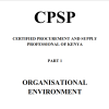 CPSP-K PART I ORGANISATIONAL ENVIRONMENT NOTES