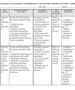 2026 GRADE 10 LONGHORN COMPREHENSIVE GEOGRAPHY SCHEMES OF WORK –TERM 3