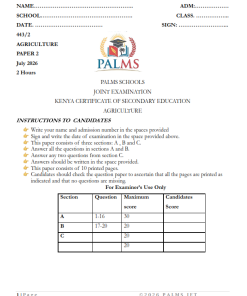2026 FORM 4 KCSE PALM SCHOOLS JOINT EXAMINATION (MOCK) NO MARKING SCHEMES