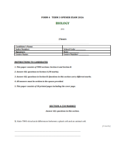 2026 FORM 4 OPENER TERM 3 EXAMS WITH MARKING SCHEMES – FULL SET 1