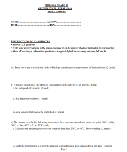 2026 GRADE 10 TERM 3 OPENER EXAMS WITH MARKING SCHEMES – FULL SET 1