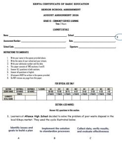2026 Grade 10 August Holiday Assignments/Homeworks Booklet - Arts and Sports Pathway