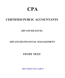 ADVANCED FINANCIAL MANAGEMENT NOTES - CPA ADVANCED LEVEL