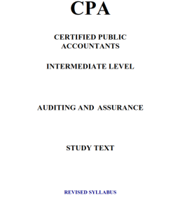 CPA INTERMEDIATE LEVEL -AUDITING AND ASSURANCE NOTES 