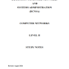 DCNSA LEVEL III -  COMPUTER NETWORKING NOTES