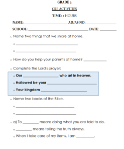 2026 Grade 2 End Term 3 Exams with Marking Schemes -Set 1