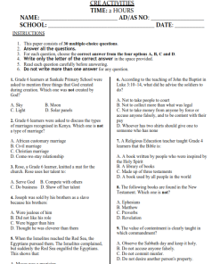 2026 Grade 6 End Term 3  Exams with Marking Schemes  - Set 1