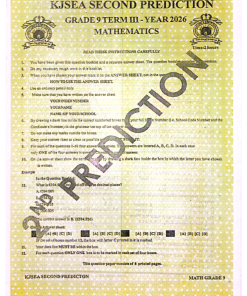 2026 GRADE 9  INTERNATIONAL STAR 2ND TRIALEXAM PAPERS WITH MARKING SCHEMES