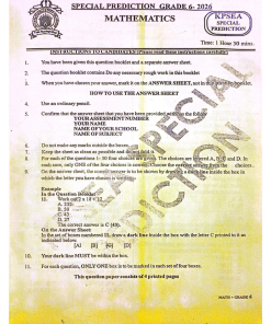 2026 GRADE 6  INTERNATIONAL STAR KPSEA FINAL PREDICTION  EXAM PAPERS WITH MARKING SCHEMES