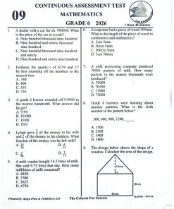 2026 GRADE 6 STEGA 009 KPSEA FINAL PREDICTION  EXAM PAPERS WITH MARKING SCHEMES
