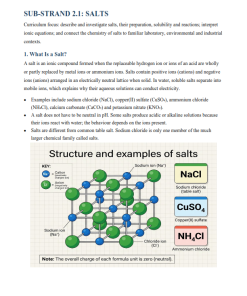 Grade 11 Chemistry Strand 2.0 Physical Chemistry Notes